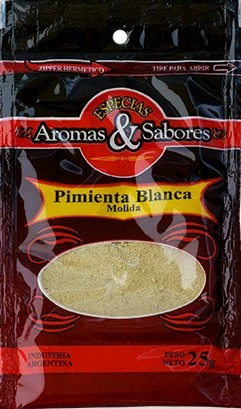 PIMIENTA BLANCA AROMAS Y SABORE 5x25grs en grano